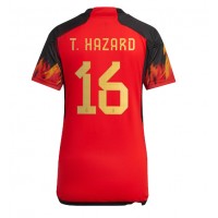 Camisa de Futebol Bélgica Thorgan Hazard #16 Equipamento Principal Mulheres Mundo 2022 Manga Curta